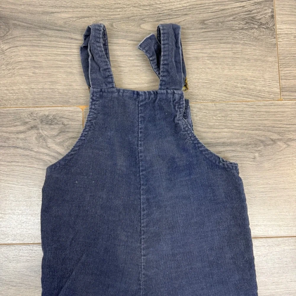 Vintage 70s Montgomery Ward Toddler Corduroy Overalls‎ 12–18M Blue Bib